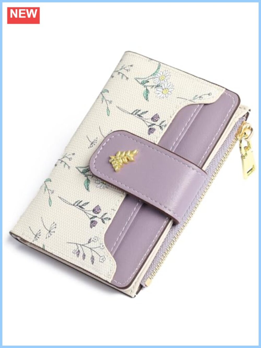 Small RFID Bifold Wallet Faux Leather Card Holder Minimalist